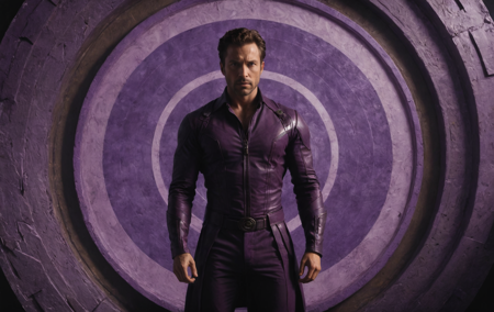 31073452-3585886851-(masterpiece, best quality, ultra-detailed, best shadow), cinematic film still, photo of a man dressed in purple standing out in.png
